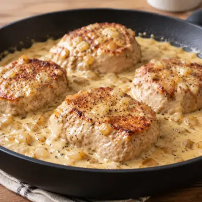 Médaillons de porc à la crème faciles et tendres