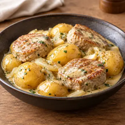 Médaillons de porc recette facile à la crème