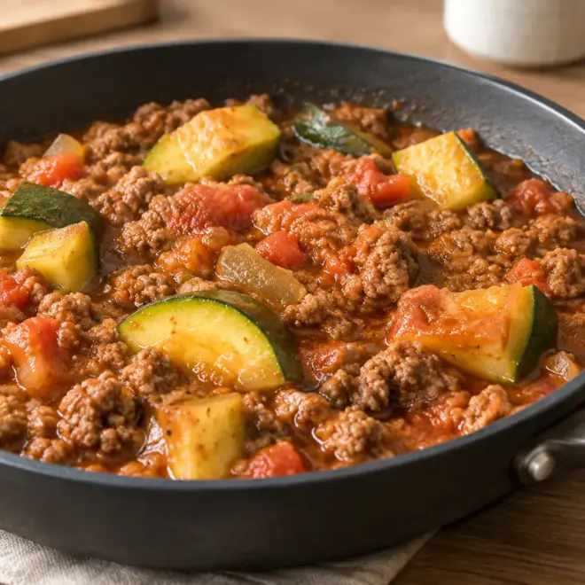 Mijoté de courgettes au bœuf facile et familial