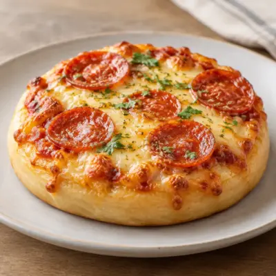 Mini-pizzas au pepperoni : pâte épaisse maison