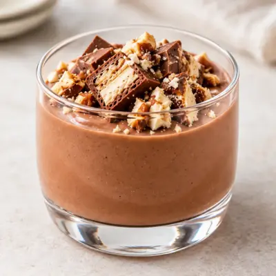 Mousse au chocolat facile, noisettes et gaufrettes