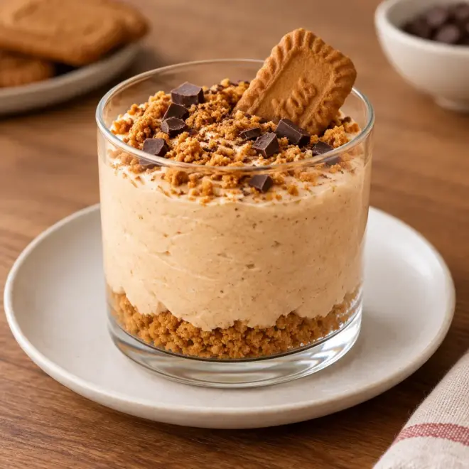 Mousse au spéculoos facile en verrines