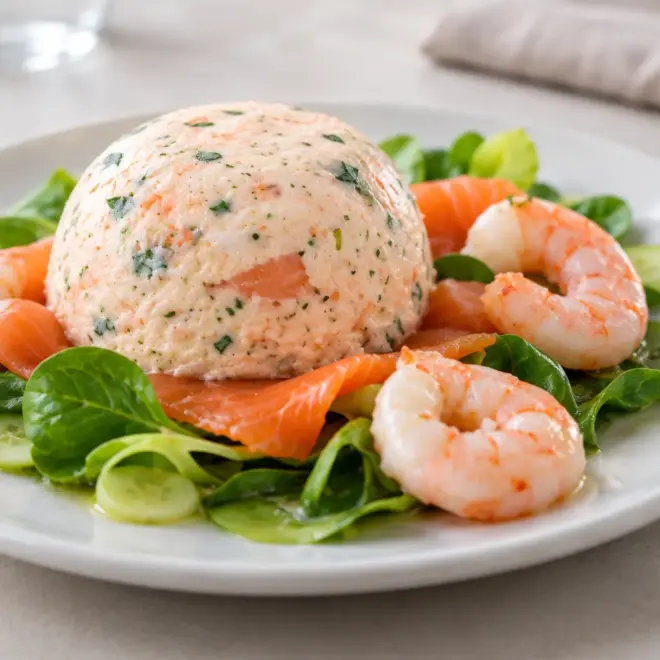 Mousse de crevettes facile au saumon fumé