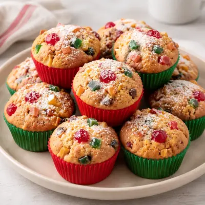 Muffins aux fruits confits faciles et dorés