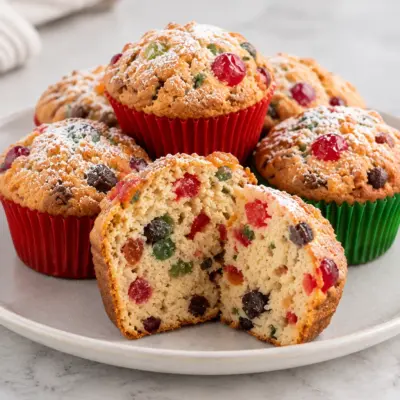Muffins aux fruits confits faciles et moelleux