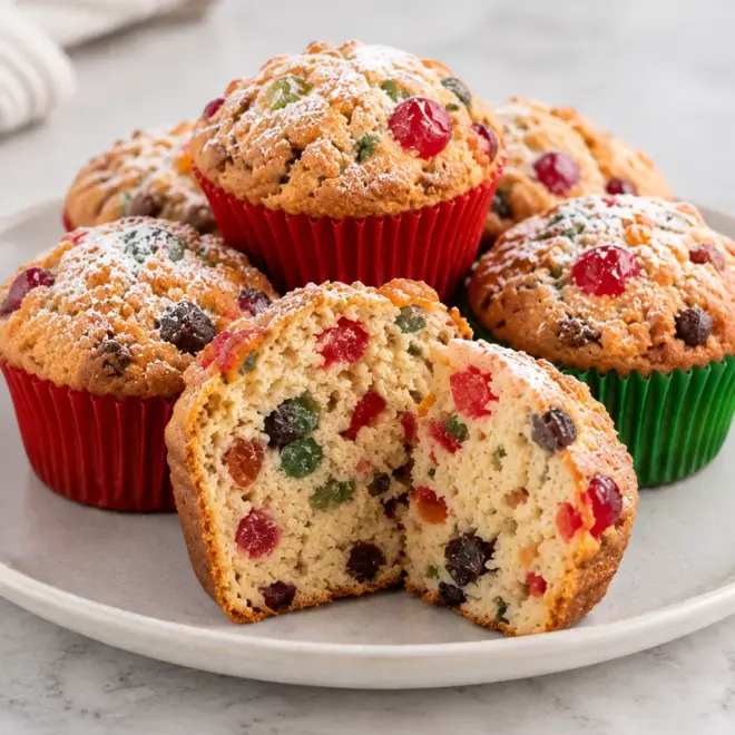 Muffins aux fruits confits faciles et moelleux