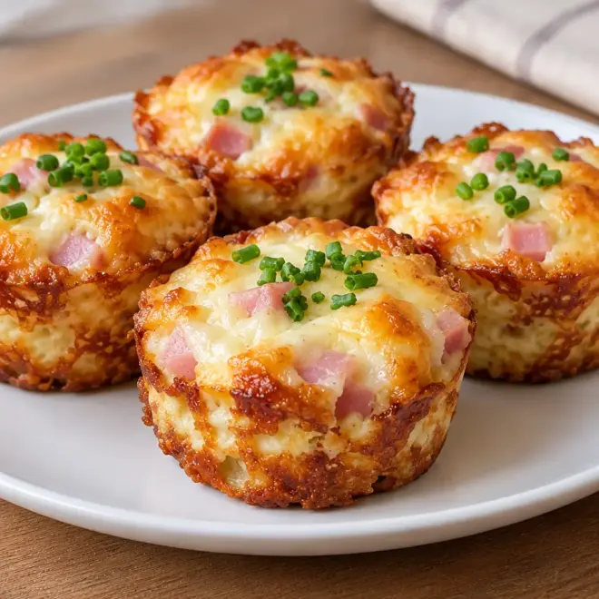 Muffins aux œufs, jambon et fromage faciles