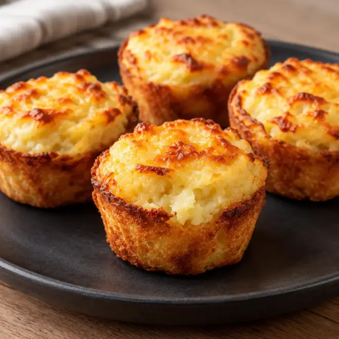 Muffins de pommes de terre, faciles et gratinés