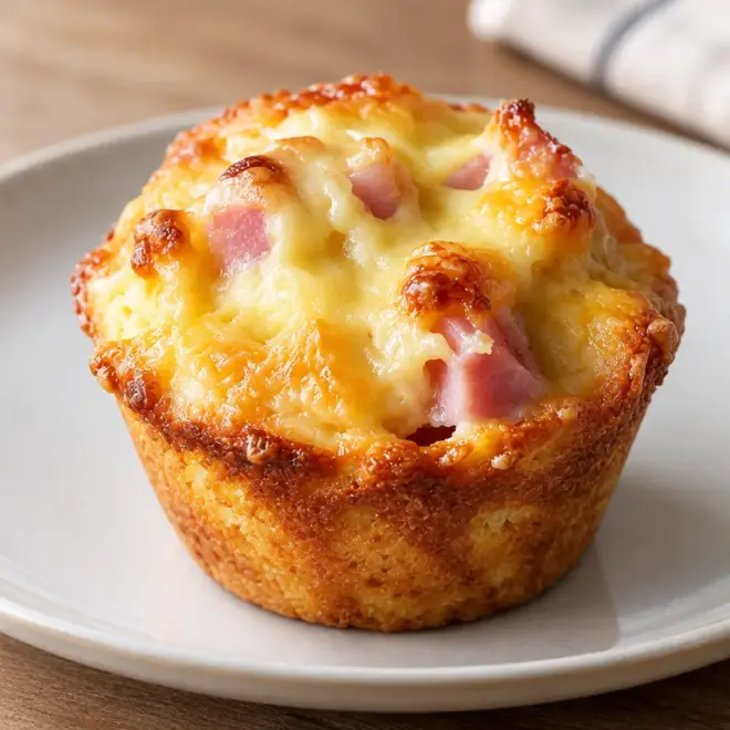 Muffins salés au jambon et au fromage faciles