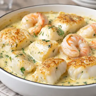 Noix de Saint-Jacques recette à la crème aux herbes