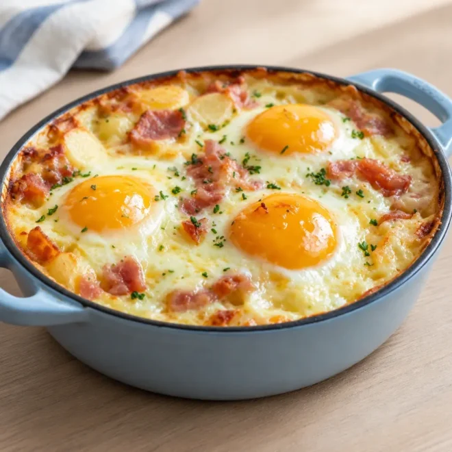 Œufs cocotte pommes de terre faciles et gratinés