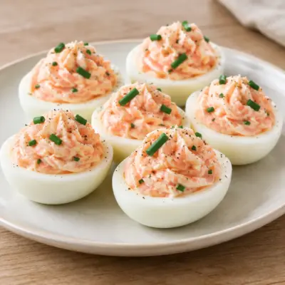 Œufs mimosa au saumon fumé faciles