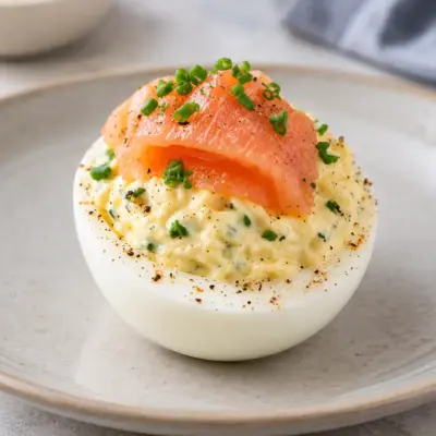 Œufs mimosa au saumon fumé faciles