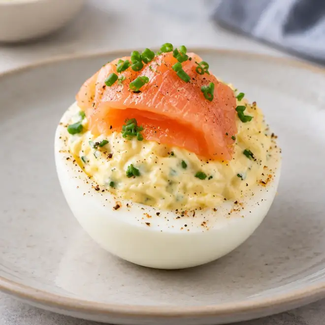 Œufs mimosa au saumon fumé faciles