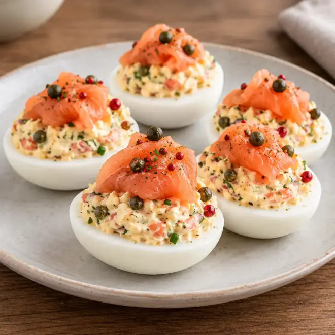 Œufs mimosa au saumon fumé faciles et crémeux