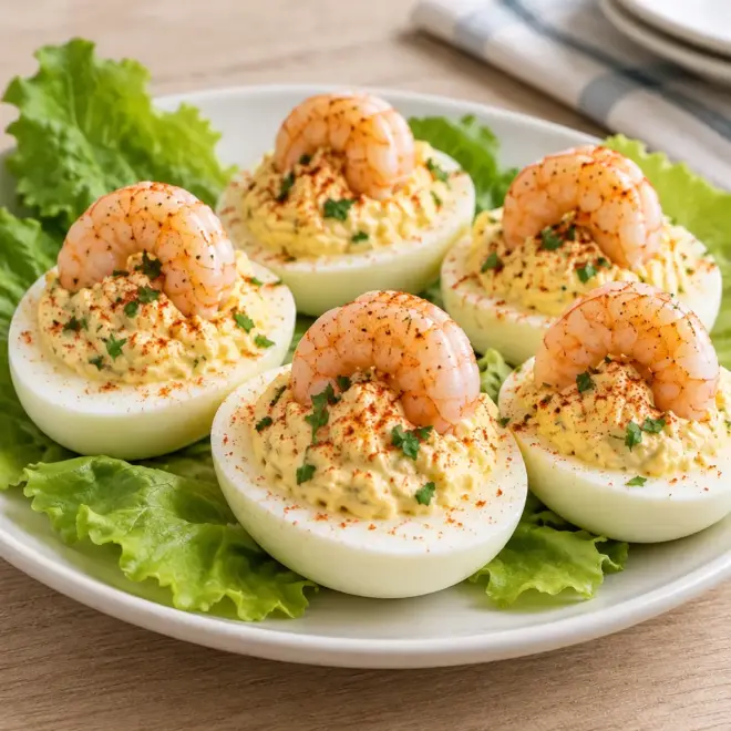 Œufs mimosa aux crevettes faciles et crémeux