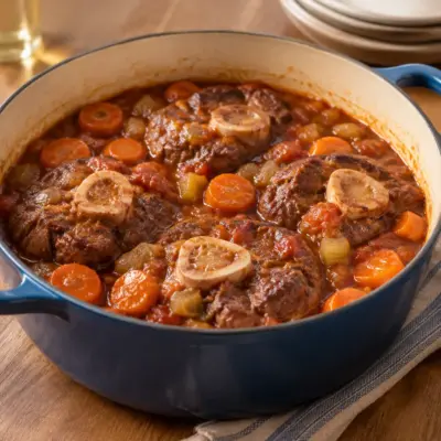 Osso buco de bœuf fondant en cocotte