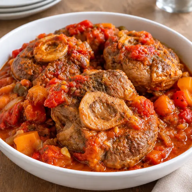Ossobuco de veau recette fondante à la tomate