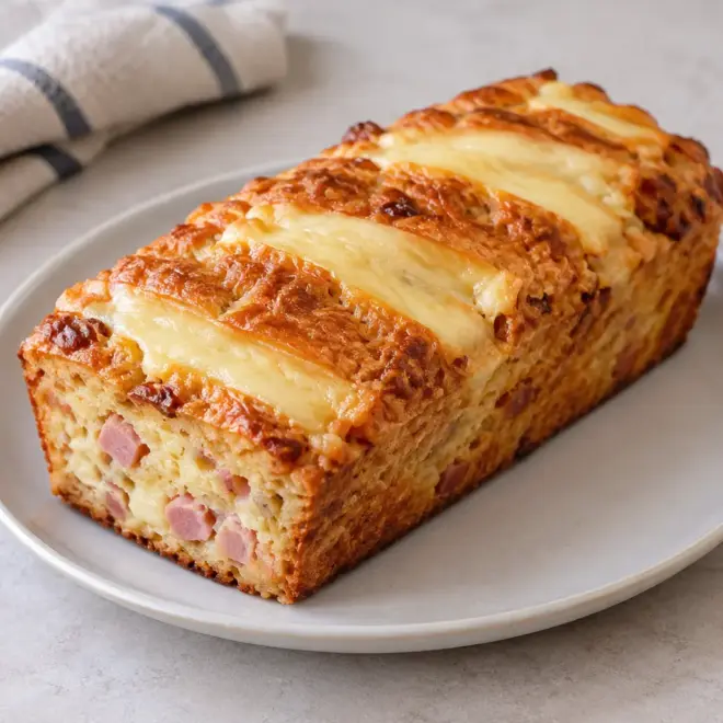 Pain de fromage et jambon facile et moelleux