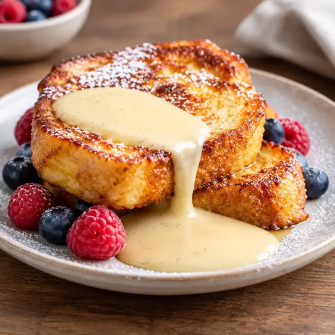 Pain perdu à la vanille facile et fondant