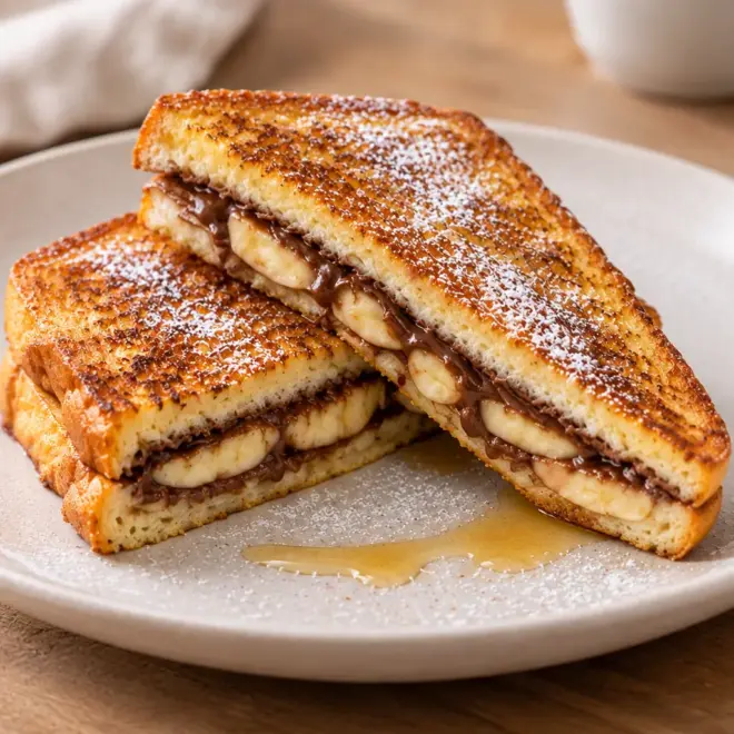 Pain perdu banane chocolat facile et fondant