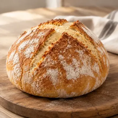 Pain rustique recette à la croûte croustillante