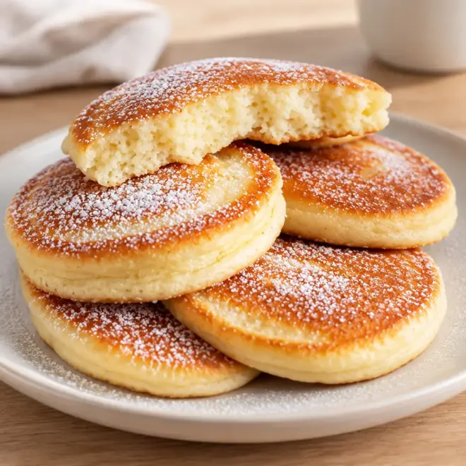 Pancakes épais américains, dorés et moelleux