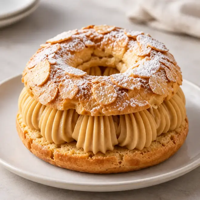 Paris-Brest aux amandes facile et croustillant