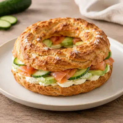 Paris-Brest salé : recette au saumon et avocat
