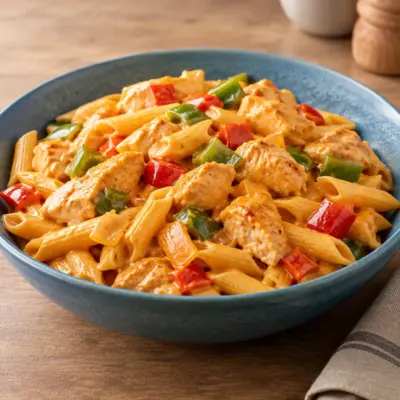 Pâtes au poulet recette crémeuse et facile