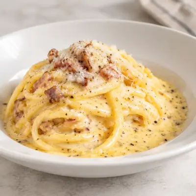 Pâtes carbonara crémeuses et faciles