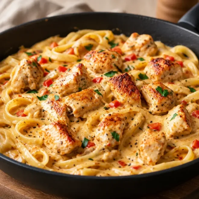 Pâtes crémeuses au poulet cajun faciles