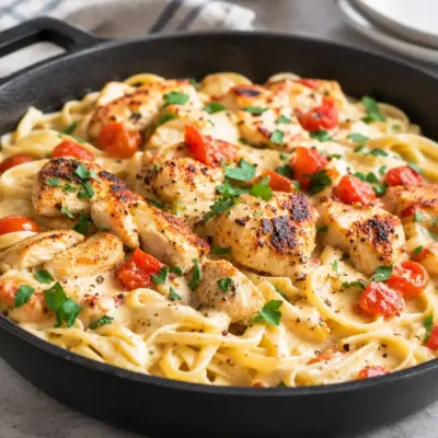 Pâtes crémeuses au poulet cajun faciles