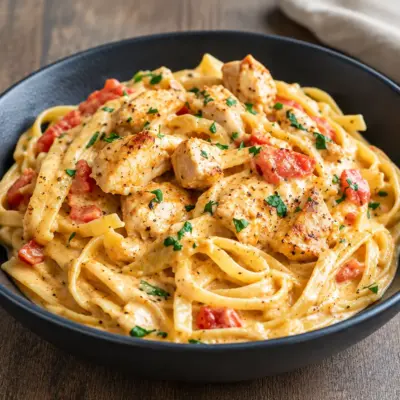Pâtes crémeuses au poulet cajun faciles