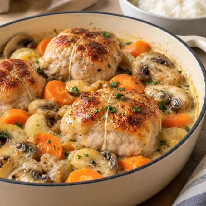 Paupiettes de viande en sauce crémeuse facile