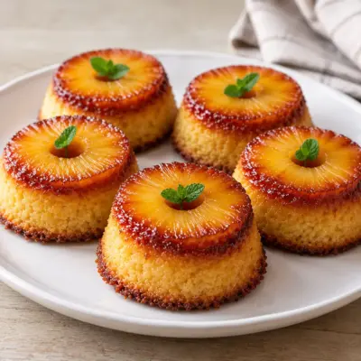 Gâteau renversé à l’ananas facile et moelleux