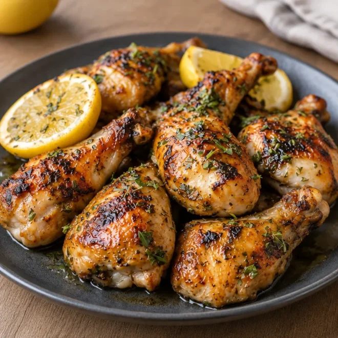 Pilons de poulet grillés au citron faciles