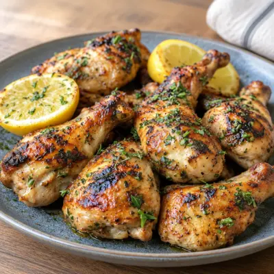 Pilons de poulet grillés au citron faciles