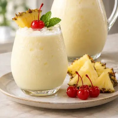 Piña colada recette crémeuse et mousseuse