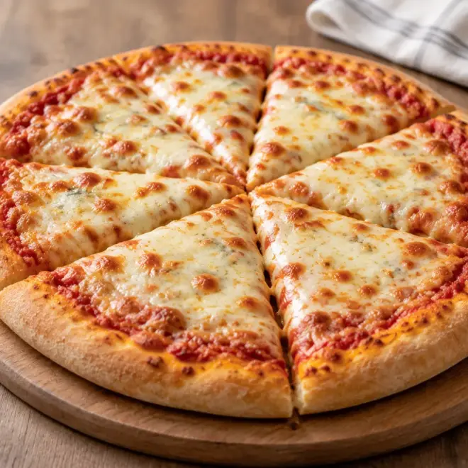 Pizza quatre fromages facile et bien dorée