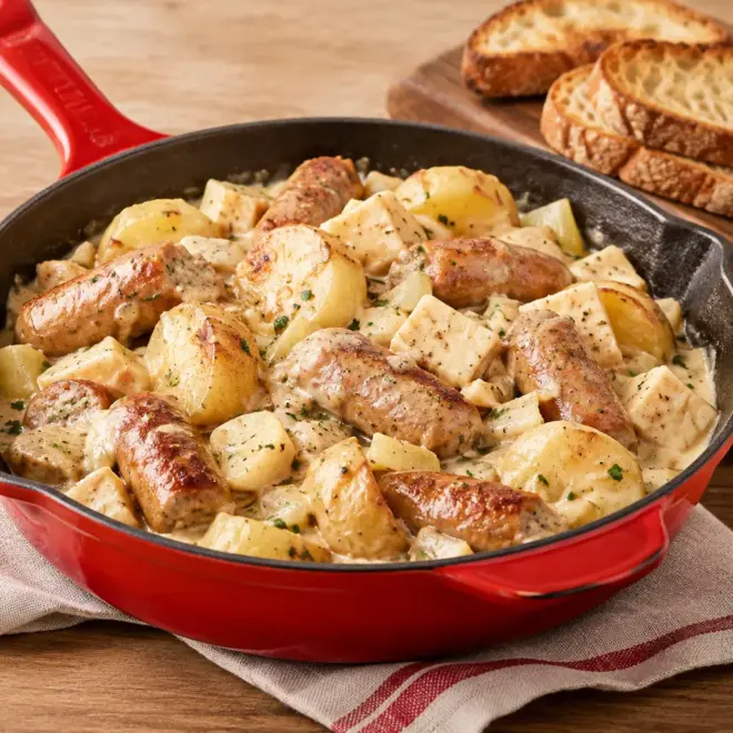 Poêlée crémeuse recette facile à la poêle