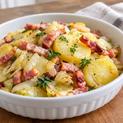 Poêlée de chou, pommes de terre et lardons facile
