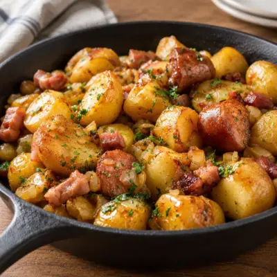Poêlée de pommes de terre facile et dorée