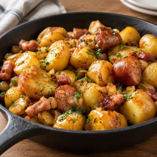 Poêlée de pommes de terre facile et dorée