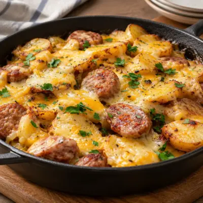 Poêlée de pommes de terre facile et gratinée