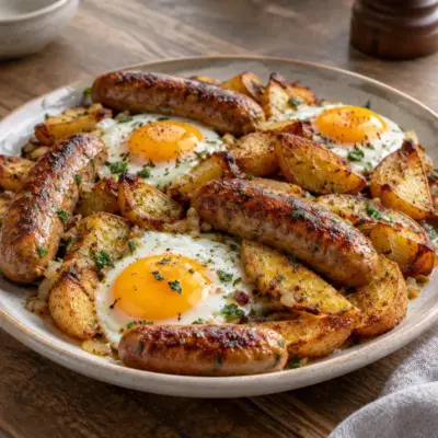 Poêlée de saucisses facile au four