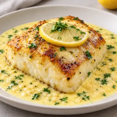 Poisson au citron, sauce crémeuse facile