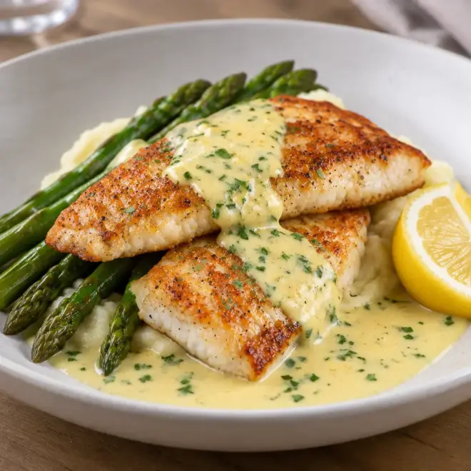 Poisson poêlé recette sauce crémeuse