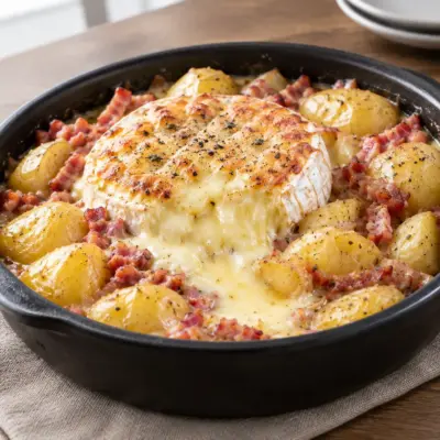 Pommes de terre au camembert faciles au four