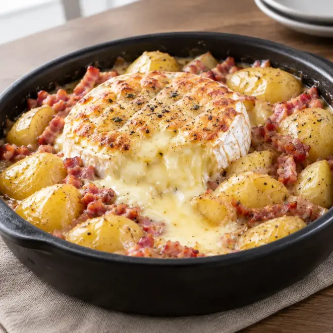 Pommes de terre au camembert faciles au four
